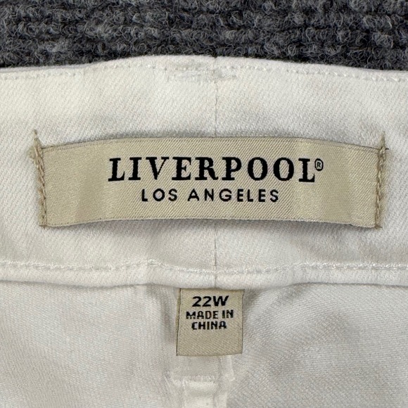 Liverpool Los Angeles Womens Gia Glider Ankle Skinny Jeans Bright White 22W Flaw - Picture 8 of 16